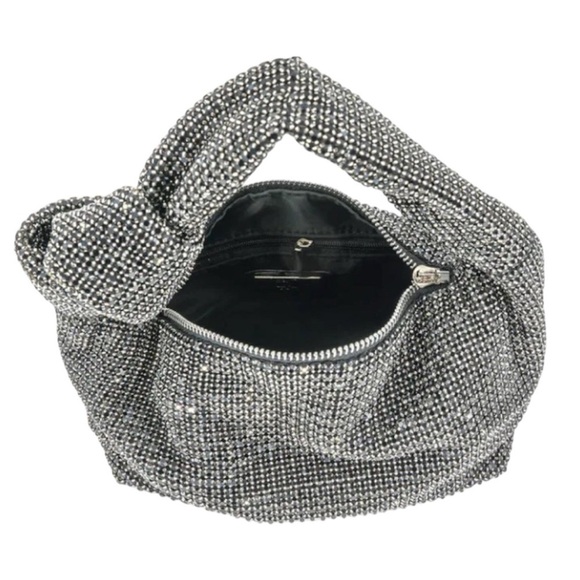 Madison West Los Angeles Rhinestone Bling Knotted Handbag. NWT - Picture 8 of 11